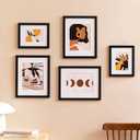 8x10 Picture Frames Set of 10 with Clear Acrylic Cover, Gallery Wall Decor, Displays 5x7 Photos with Mat or 8x10 Without, Horizontal or Vertical for Tabletop and Wall, Black