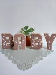 Wooden 3D Mexican Baby Letters, (BABY)