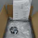 DAOUTIME Garden Organizer With Wheels, Yard Tower Rack for Garage Storage, Up to 35 LongHandled Tools, Sturdy Metal Steel Holder With 3 Hooks, Outdoor, Black