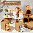 Patelai 36 Pcs Adopt Dog Party Favor Boxes Dog House Shaped Boxes with Holes Handle Foldable Treat Gift Case for Puppy Pet Adoption DIY Crafting Birthday Halloween Party Supplies (Classic)