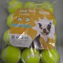 Nobleza Dog Tennis Balls 12 Pack, 2.5 Floatable Squeaky Tennis Ball for Small Medium Dogs, Training Safe Natural Rubber Squeaky Dog Balls for Dogs to Fetch Exercise, Yellow