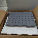 Tepoal Plastic Heated Cat House for Outside Winter, Weatherproof Outside Cats Shelter with Safety Escape Doors and Heating Pads, Elevated Feral Cat House for Wild and Stray Cats 17.7"x17"x17.5" (Grey)