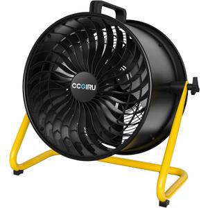16" High Velocity Floor Fan, 3000 CFM 3-Speed Industrial Shop Fan with Wall-Mounting System,Heavy Duty Metal Fan for Workshop, Garage and Warehouse - UL Safety Listed