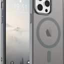 SUPFINE Magnetic for iPhone 13 Pro Max Case (Compatible with MagSafe) (Military Grade Drop Protection) Slim Translucent Matte Shockproof with Anti-Fingerprint Phone Case,Gray