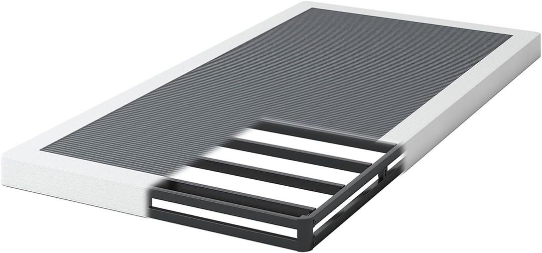 3 Inch Twin Box Spring for Twin Bed, Twin Box Spring Only, Strong Metal Frame Mattress Foundation, Noise Free, Easy Assembly