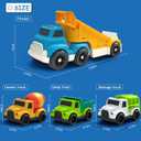 Toddlers Toys Truck for 3 4 5 6 Year Old, Toddler Car Toys Dump Truck Toys and Mixer Cement Toy,Construction Vehicle Toys Set for Kids Christmas Birthday Gifts for Toddler Boy Girl 3-4