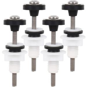 Toilet Tank Bolts Locknuts & Waterproof Rubber Washers Toilet Tank Replacement Kit, 4 Pack