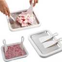 Rolled Ice Cream Kit, At-Home Rolled Ice Cream Maker with 2 Scrapers, DIY Instant Freeze Plate for Yogurt, Fruity Sorbet