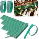 200 Pcs Christmas Garland Ties 12'',10'',8'',4' Nylon Garland Ties Reusable Garland Holders for Railing Adjustable Holiday Garland Ties Hook and Loop for Christmas Tree Wreath Stairways Railing(Green)