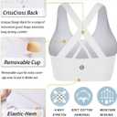 RUNNING GIRL Sports Bras for Women,Padded Strappy Sports Bras Criss-Cross Back Medium Support Sports Bras with Removable Cups M
