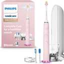 Philips Sonicare DiamondClean Smart 9500 Electric Toothbrush, Sonic Toothbrush with App, Pressure Sensor, Brush Head Detection, 5 Brushing Modes and 3 Intensity Levels, Pink, Model HX9923/21