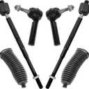 TRQ Front Steering Kit Steering Rack & Pinion Bellow Tie Rod Compatible with 2017-2020 Buick Envision 2018-2021 Chevrolet Equinox GMC Terrain