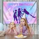Singer Happy Birthday Party Backdrop Decorations, Magical Music Movie Theme Party Banners, Cartoon Birthday Party Photography Background Decorations Supplies