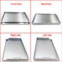 Parts DS127 Stainless Steel BBQ Cooking Griddle, Universal Flat Top Griddle with 2 Handles for Most Gas Grills, W25"D16"H2.75", Heavy Duty Stainless Steel Griddle 1pc, Large size