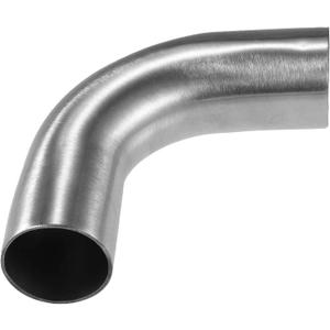X AUTOHAUX 1 Pcs OD 1.5 Inch 90 Degree Mandrel Bend Elbow SS304 Stainless Steel Bend Tube Exhaust Elbow Pipe for Car Modified Exhaust System Piping Silver Tone