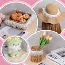 39 In/10 M White Lace Ruffle Ribbon, Double Layer 2 in /5 cm Wide Lace, Ruffle Ribbon Gathered Tulle Edging, White Laces for DIY Sewing Crafts, Dress Embellishments, Gift Wrapping