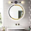 BAODEN 2 Lights Bathroom Wall Sconce Vanity Modern Industrial Wall Lamp Pole Wall Mount Lighting Fixture（Gold/Black Color）