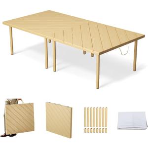 Low Picnic Table, Portable Folding Table (60"x30"), 60" x 30" x 17"