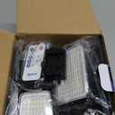 Solar Security Light Outdoor Super Bright LED w/Remote Control, Radar Motion Sensor Flood Light, 3 Heads 270 Wide Angle, IP65 Waterproof, 3 Modes (2 Packs)