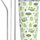 Frog Tumbler 20 OZ with Lid and Straw, Insulated Cup Mug Tumbler, Frog Gifts for Men Women