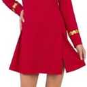 Starfleet Captain Officer Duty Dress for Women Halloween Starship Commander Cosplay Costume Red Uniform L
