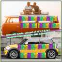 3 x 2 Pack 10 Feet Green Gold Purple Foil Fringe Garland Metallic Tinsel Streamers Banner Fringe Backdrop Banner for Parade Floats Mardi Gras Birthday Party Homecoming Decoration (Green Gold Purple)