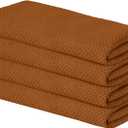 Artoid Mode 100% Cotton Caramel Waffle Weave Kitchen Dish Cloths, 13x28 Inch Ultra Soft Absorbent Quick Drying Kitchen Dish Towels Set of 4
