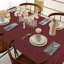 HX&OD Rectangular Tablecloth Cationic Fabric Waterproof Stain Resistant Wrinkle-Resistant for Home/Decoration/Party/Buffet/Wedding/Dining Room/Camping