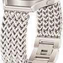 JR.DM Starlight Metal Watch Band Women 20mm Dressy Strap Stainless Steel Chain Bracelet Compatible with Samsung Galaxy Watch 7/6/5/4/Active 2/4 6 Classic/5 Pro/FE 40mm 42mm 43mm 44mm 45mm 46mm 47mm