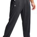 G Gradual Men's Sweatpants with Zipper Pockets Lightweight Mesh Athletic Pants for Men Open Bottom Workout Gym Running (Medium)