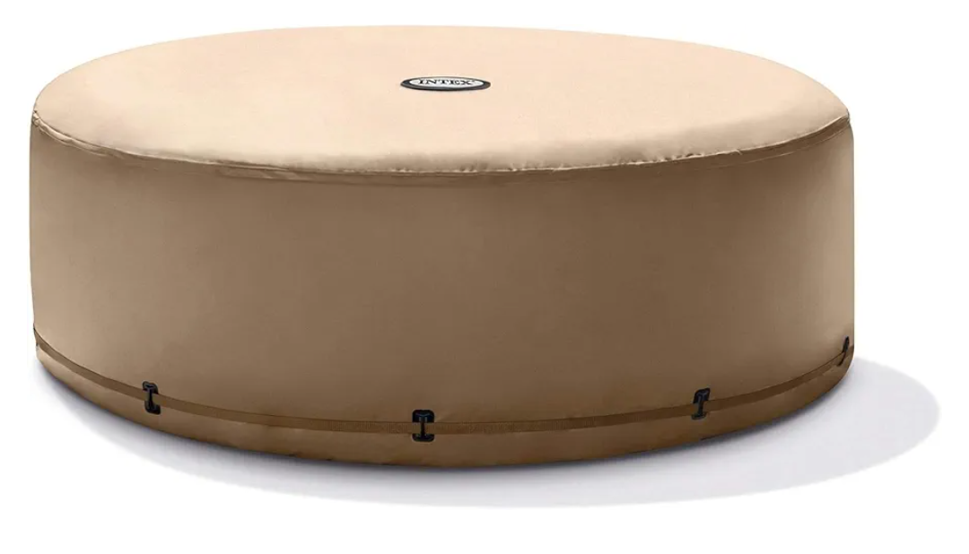 Intex 28523E PureSpa Energy Efficient Spa Cover: Extra Insulation and Minimizes Heat Loss – Protects Spa from Punctures and Weather Damage – Safety Buckle – Fits 4 Person PureSpa Models – 78" x 28⅜"