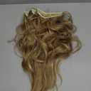 20 Inches Blonde Hair Extensions Clip ins, 3Pcs Curly Synthetic Clip in Hair Extensions (Color: Dark Blonde with Bleach Blonde Highlights)
