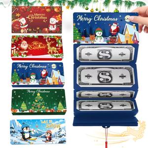 5PCS 2026 New Christmas Cash Gift Envelope, DIY Cash Gift Card Holders Xmas,Upgrade Surprise Card Holder for Men Women Girls Boys