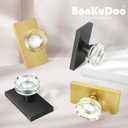 Passage Glass Door Knobs Interior Satin Brass Gold Crystal Door Knobs for Hall/Closet