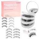 FADLASH Magnetic Eyelashes with Applicator Natural Look Magnetic Lashes Reusable 4 Pairs False Eyelashes Kit Easy to Wear and Remove (KS01+B1+MC+K8)