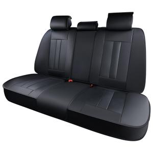 Huidasource Rear Car Seat Covers, Durable Waterproof Faux Leather, Universal Fit for Most Cars, SUVs & Trucks, Easy Installation, Preserve Cup Holders, Ideal for Family Use, Black