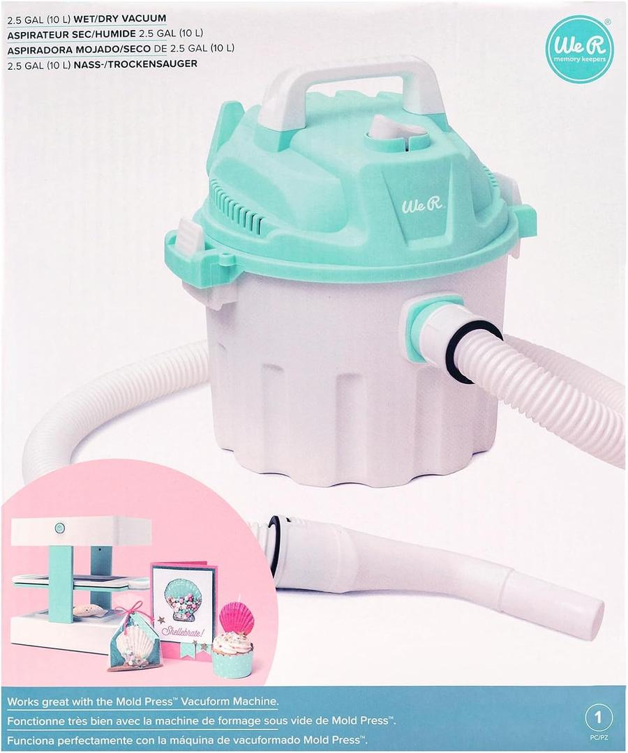 We R Memory Keepers Mold Press Wet/Dry Vacuum-White/Mint