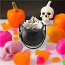 TIHOOD 12PCS 2.75 Spooky Halloween Candy Cauldrons - Mini Black Cauldron Children Toys for St. Patrick's Day Pot of Gold, Trick or Treat, Halloween Decoration and Kid Birthday Party Favors
