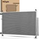 Nilight AC Condenser Compatible with Honda Odyssey EX EX-L LX Touring Elite SE 6 Cyl 3.5L 2011-2017 Air Conditioning A/C Condenser with Receiver Drier Replace# 3892, ACA84659, HO3030155, 80110TK8A01