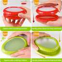 Avocado Saver & Onion Storage Set,4 Pcs Silicone Fruit Vegetable Anti-oxidation Box,Reusable Fridge Fresh Pod Food Storage,Perfect Lemons Tomato Garlic Containers