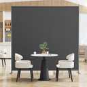 Helios&Hestia 1-Panel 6 ft Tall Indoor Folding Room Divider, Portable Privacy Screen, Freestanding Partition Separator, Temporary Wall Separation for Bedroom, Office, 71" W X 71" H, Dark Grey