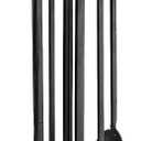 Plow & Hearth 5 Piece Hand Forged Iron Compact Fireplace Tool Set 27.5" | Black Wrought Iron Handle for Outdoor Indoor | Stand Poker Shovel Brush Log Tongs Wood Stove Accessory