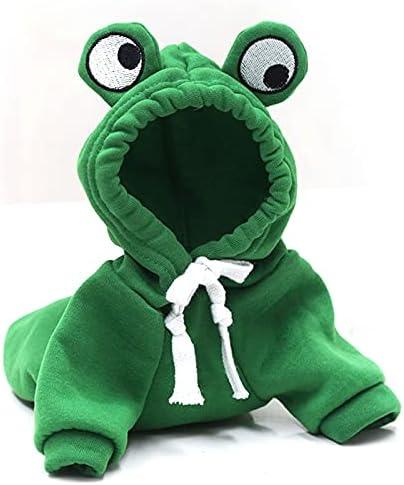 Warm Dog Winter Clothes Cute Fruit Dog Coat Hoodies Fleece Pet Dogs Costume Jacket for French Bulldog Chihuahua Ropa para Perro(Green,M)