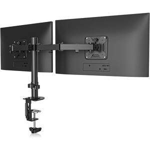 Suptek Dual Monitor Desk Mount, Adjustable Dual Monitor Arm for 2 Computer Screens up to 27 inch, Dual Gas Spring Monitor Arm, Holds up to 22 lbs Each, VESA 75x75/100x100 mm, Black (MD9442)