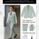 Retro Linen Boys Suit Slim Fit 5 Piece Sets Kids Wedding Outfit Linen Suits Casual Drawstring Tuxedo Set for Boy (S)