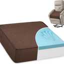 Shinnwa Gel Memory Foam Recliner Cushion for Elderly, Extra Large Seat Cushion, Dual-Layer Foam Chair Pad for Couch, Armchair, Wicker Chairs, Floor, 20  20  5in, Caramel