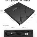 External CD/DVD Drive for Laptop, USB C/3.0 CD Burner,DVD Player for Laptop, Compatible with MacBook, iMac, Windows 11/10/8/7/XP/Linux laptops and PCs,Portable CD Reader with Carrying case