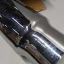 JY PERFORMANCE 4 Inch (ID) Diesel Exhaust Tip Elbow Tip 4'' Inlet 5'' Outlet 23'' Long Chrome Turndown Exhaust Tip with Clamp