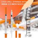 U-100 1cc with 30G 1/2 Inch Syringes, Individually Packed, Pack of 100