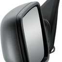 Driver Left Side Door Mirror Electric Heated Glass Power Folding Textured Back Cover with Turn Signal Light Puddle Light and Temperature Sensor for Ram 1500 2500 3500 2009-2019, 1500 Classic 2019-2024, Standard